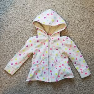 Baby Girl polka dot hoodie